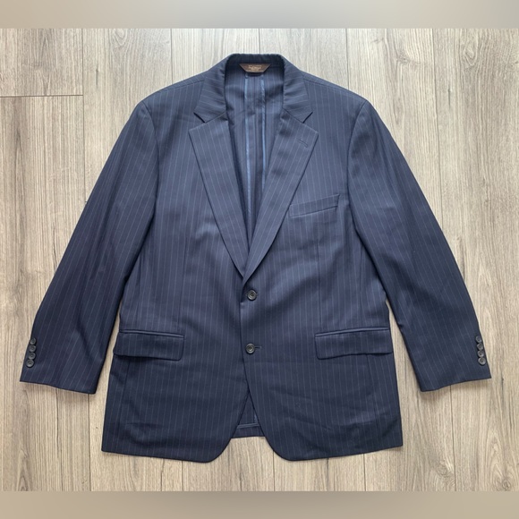 Paul Stuart Stuart IIl Silky Powder‎ Water Resistant Wool Sport Coat Jacket 48L